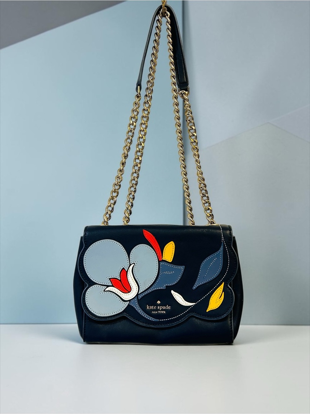 Kate Spade Briar Lane Floral Quilted Emelyn Appliqué Shoulder Bag
